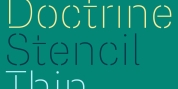Doctrine Stencil font download