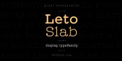Leto Slab font download