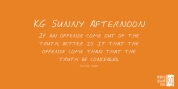 KG Sunny Afternoon font download