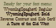 WyomingSpaghetti font download