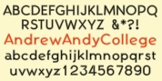 AndrewAndyCollege font download
