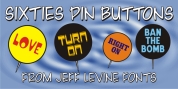 Sixties Pin Buttons JNL font download