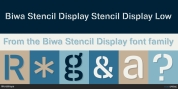 Biwa Stencil Display font download