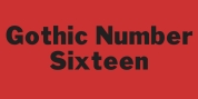 Gothic Number Sixteen font download