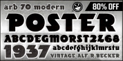 ARB 70 Modern Poster font download