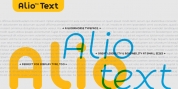 Alio Text font download