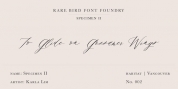 Rare Bird Specimen II font download