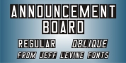 Announcement Board JNL font download