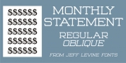 Monthly Statement JNL font download
