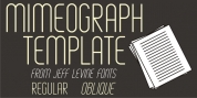 Mimeograph Template JNL font download