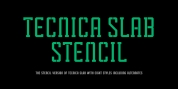 Tecnica Slab Stencil font download