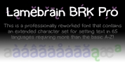 Lamebrain BRK Pro font download