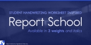 Report School font download