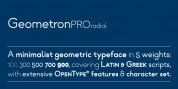 Geometron Pro Radial font download