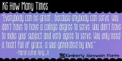 KG How Many Times font download