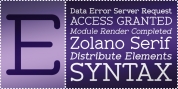 Zolano Serif BTN font download