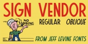 Sign Vendor JNL font download