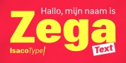 Zega Text font download