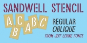 Sandwell Stencil JNL font download
