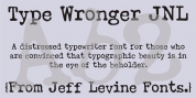 Type Wronger JNL font download