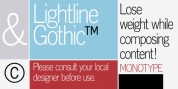 Monotype Lightline Gothic font download