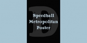 Speedball Metropolitan Poster font download