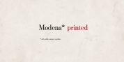 Modena Printed font download