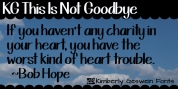 KG This Is Not Goodbye font download