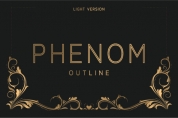 Phenom Outline Light font download