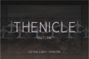 Thenicle Outline Extra Light font download