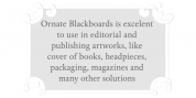 Ornate Blackboards font download