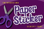 Paper Sticker font download