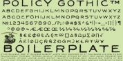 Policy Gothic font download