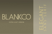 Blankco Outline Extra Light font download