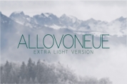 Allovoneue Extra Light font download