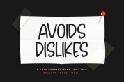 Avoids Dislikes font download