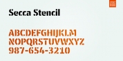 Secca Stencil font download