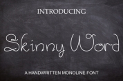 Skinny Word font download