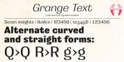Grange Text font download