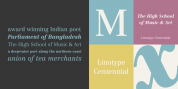 Linotype Centennial font download