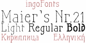 Maier's Nr. 21 Pro font download