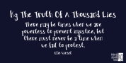 KG The Truth Of A Thousand Lies font download