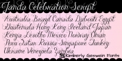 Janda Celebration Script font download