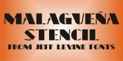 Malagueña Stencil JNL font download