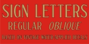 Sign Letters JNL font download