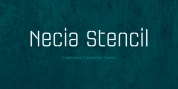 Necia Stencil font download
