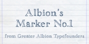 Albion's Marker No.1 font download
