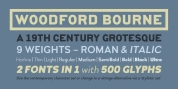 Woodford Bourne font download