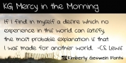 KG Mercy in the Morning font download