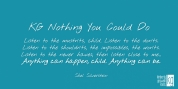 KG Nothing You Could Do font download